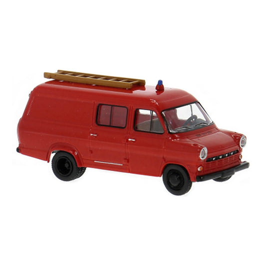 brekina 34160 1 87 fire brigade 1970 ford transit diecast van