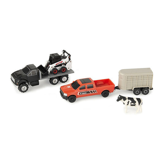 ertl 37907a b 1 64 scale bobcat skid steer farm playset playset includes bobcat