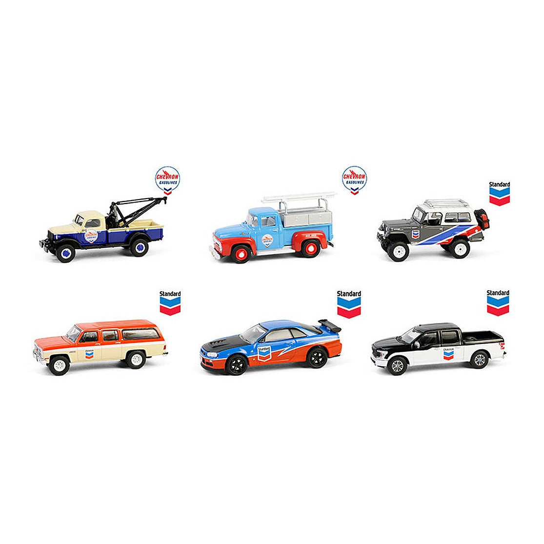 greenlight 41175 case 1 64 scale chevron special edition series 1 6 piece set