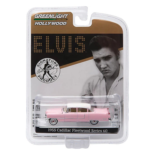 greenlight 44740 c 1 64 scale elvis 1955 cadillac fleetwood series 60 pink cadillac