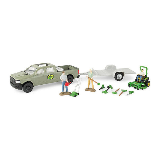 ertl 47551 1 32 scale john deere lawn care playset set includes pickup