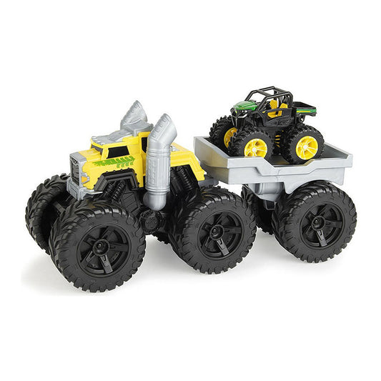 ertl 47640 scale john deere rev and roar semi playset