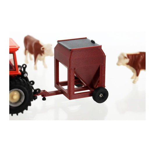 3d to scale 64 346 r 1 64 bulk feed bin trailer red