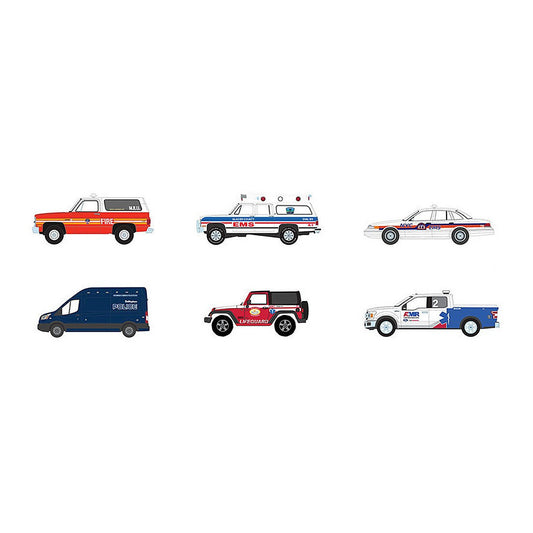 greenlight 67060 case 1 64 scale responders series 2 6 piece set