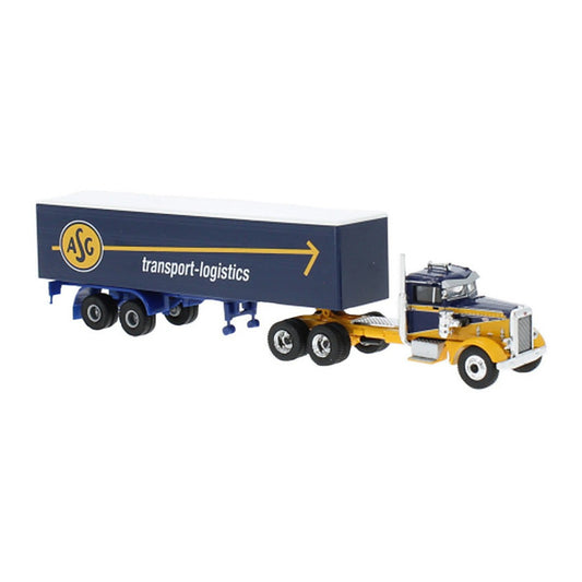 brekina 85759 1 87 scale asg 1957 peterbilt 281 ko sz trailer high