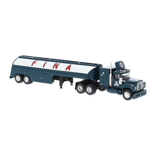 brekina 85810 1 87 fina 1966 mack rs700 gasoline tanker