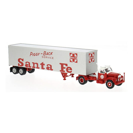 brekina 85983 1 87 santa fe 1953 mack b61 ko sz diecast