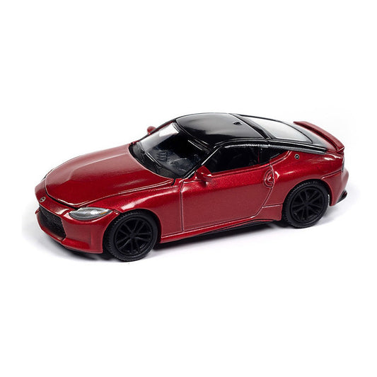 auto world awsp168 a 1 64 scale 2023 nissan z in passion red tri coat