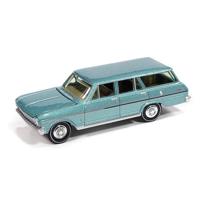 auto world awsp183 b 1 64 1963 chevy nova ii wagon diecast car model