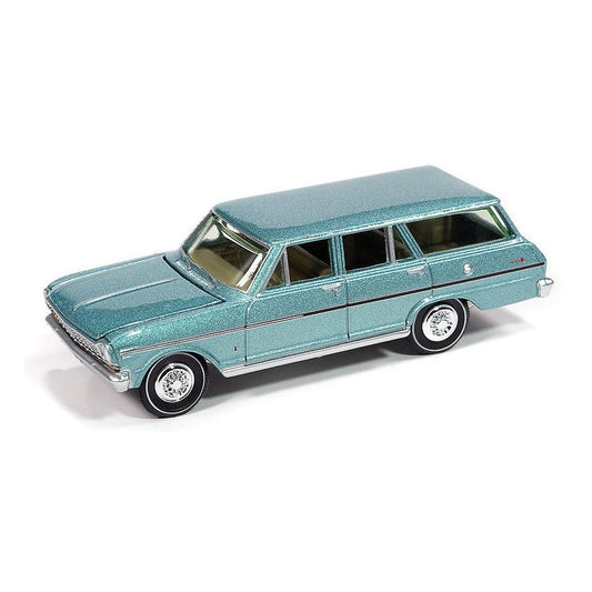 auto world awsp183 b 1 64 1963 chevy nova ii wagon diecast car model
