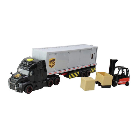 daron up7018 scale ups action truck playset includes trailer has opening