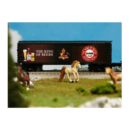 lionel 6 2528360 o gauge budweiser illuminated bar sign 2 boxcar