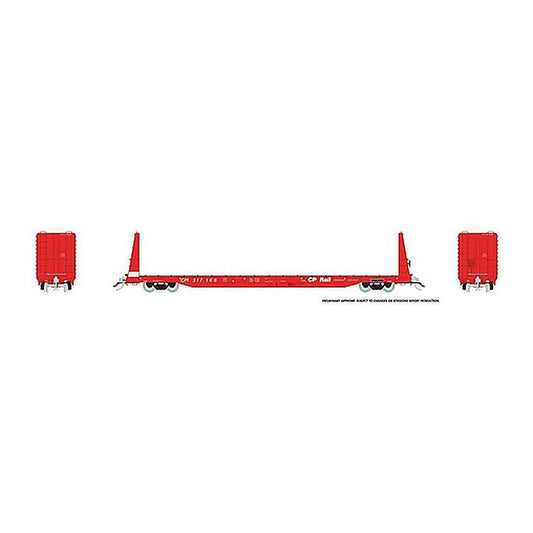 rapido trains 147001 ho scale cp rail flatcar red 6 pack