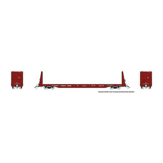 rapido trains 147003 ho scale cn flatcar brwn 6 pack