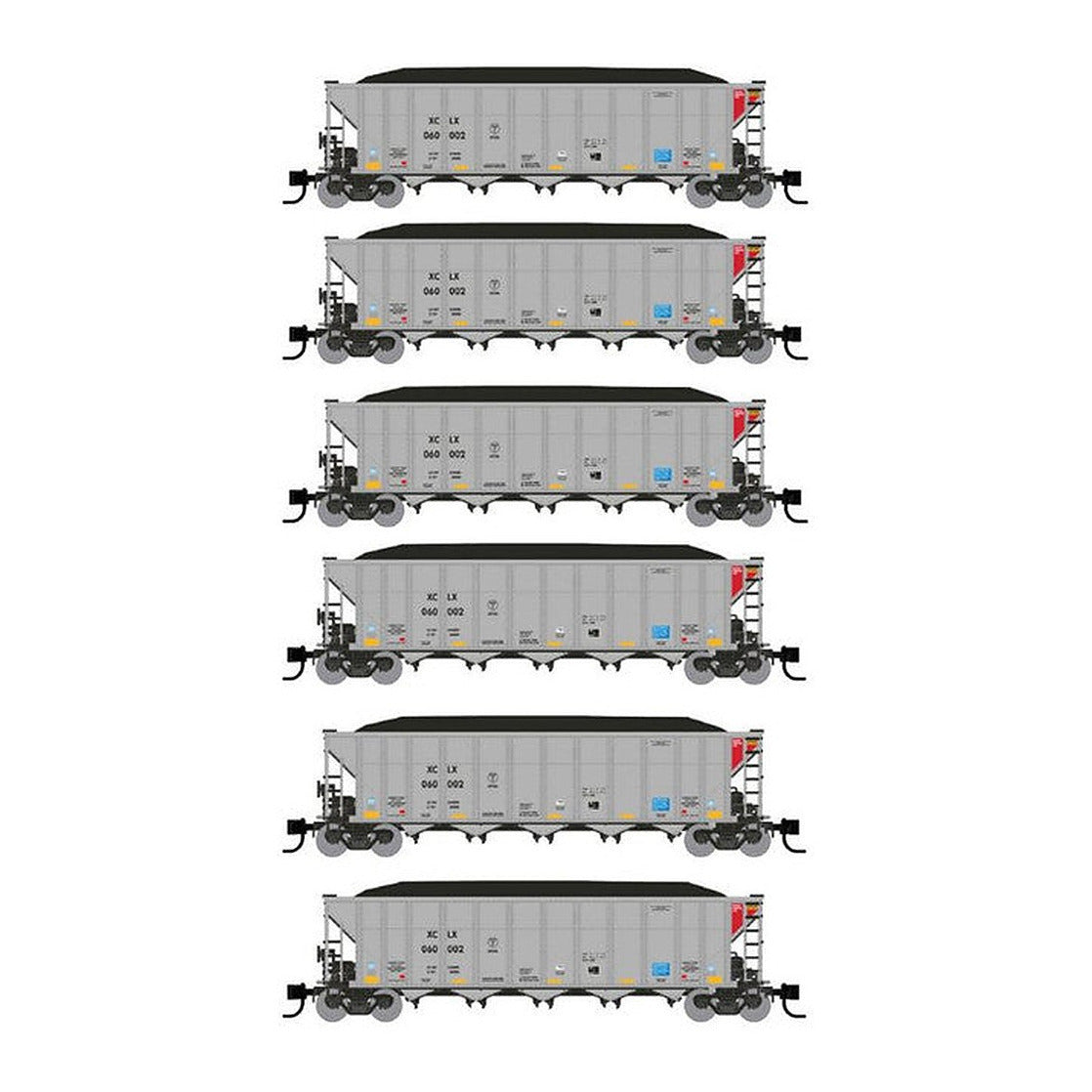 rapido trains 538039 n scale xclx autoflood 6 pk 2