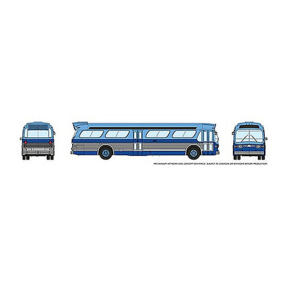 rapido trains 573005 n scale ny blue new look bus