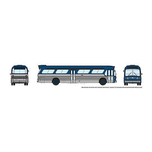 rapido trains 573096 n scale gen new look bus blue