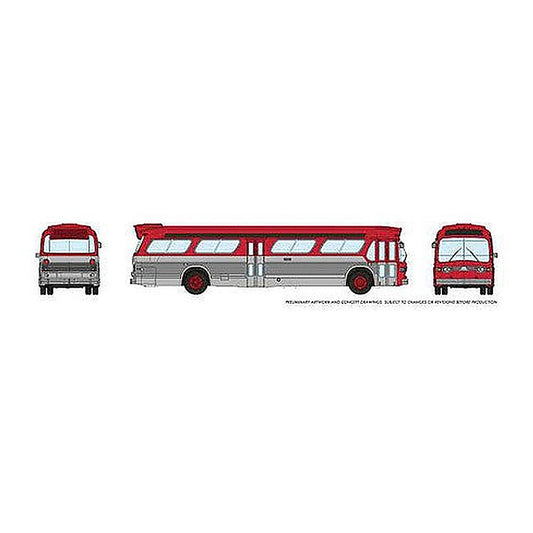 rapido trains 573097 n scale gen new look bus red