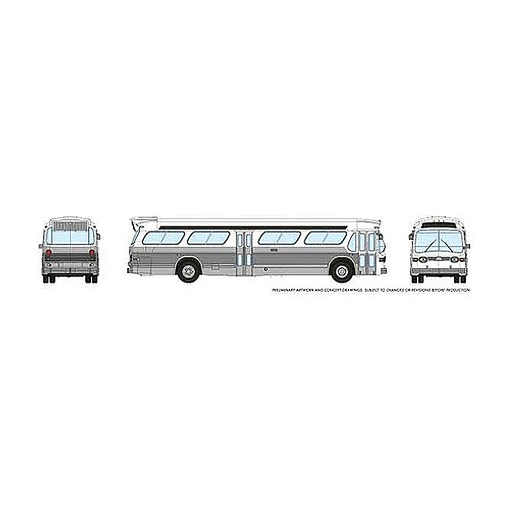 rapido trains 573098 n scale gen new look bus white