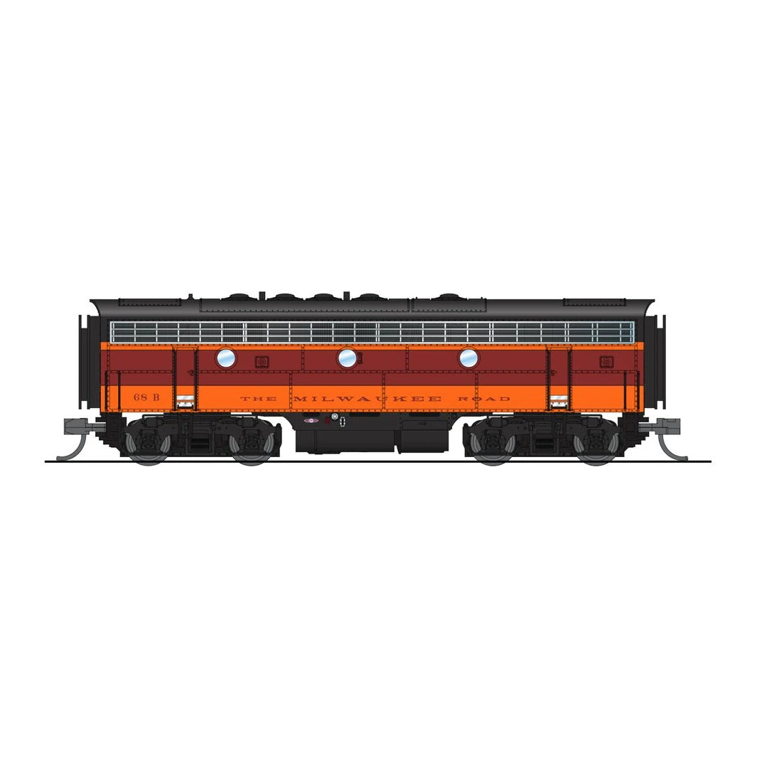 broadway limited 3525 n emd f7a milw 84c maroon band