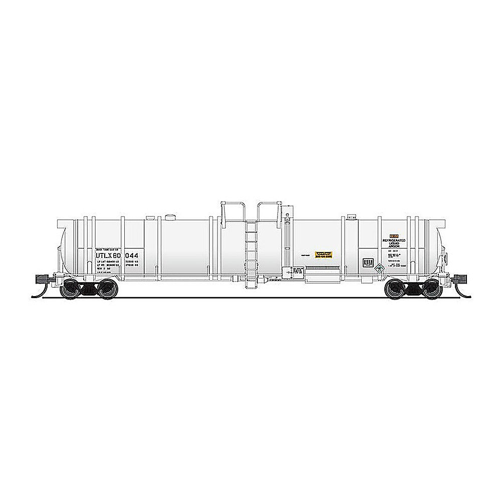 broadway limited 3834 n cryogenic tank car utlx white 1p