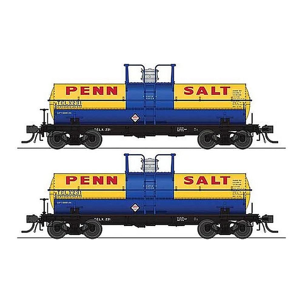 broadway limited 6466 ho 6000gal tank penn salt 2pk