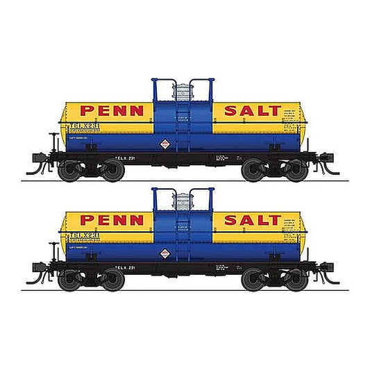 broadway limited 6466 ho 6000gal tank penn salt 2pk