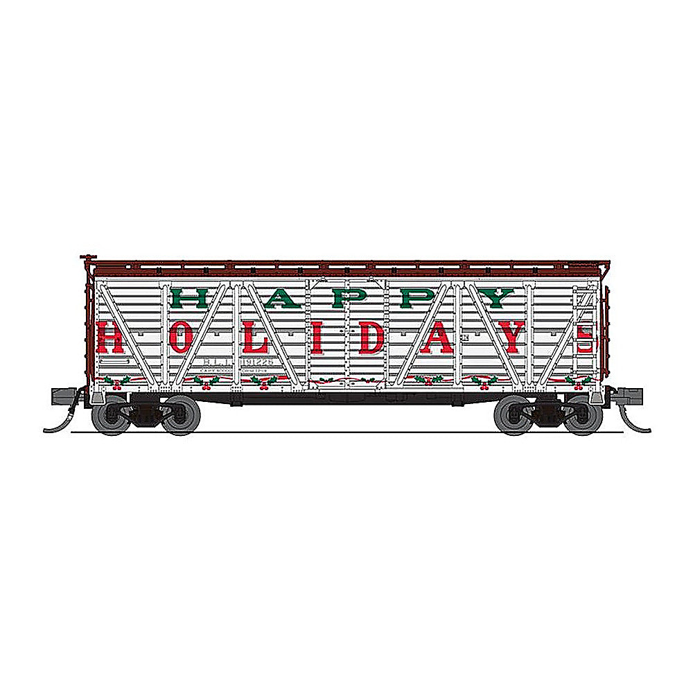broadway limited 6599 n stock car no sd happy holidays 2pk