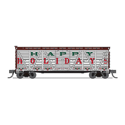 broadway limited 6599 n stock car no sd happy holidays 2pk