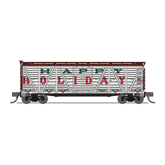 broadway limited 6599 n stock car no sd happy holidays 2pk