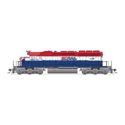 broadway limited 6776 ho emd sd40 2 bc rail 736