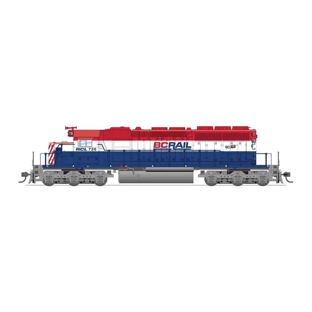 broadway limited 6777 ho emd sd40 2 bc rail 741