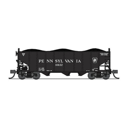broadway limited 7147 n n w h2a hopper prr 2pk b