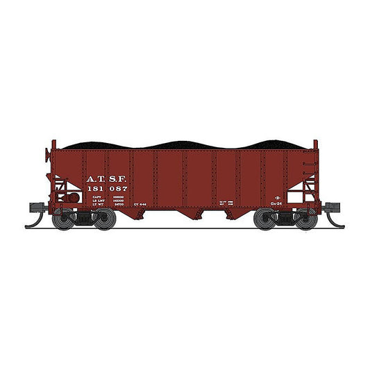 broadway limited 7151 n n w 3bay hopper atsf 2pk b