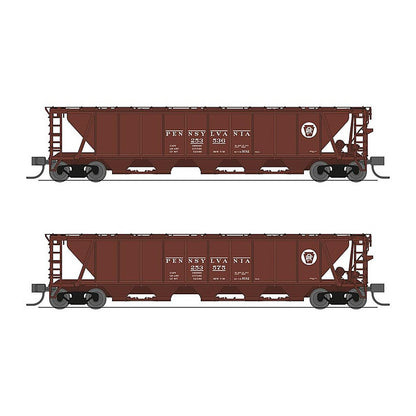 broadway limited 7250 n h32 cvd hopper prr 2pk a red