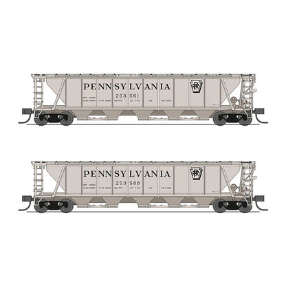 broadway limited 7252 n h32 cvd hopper prr 2pk a gray