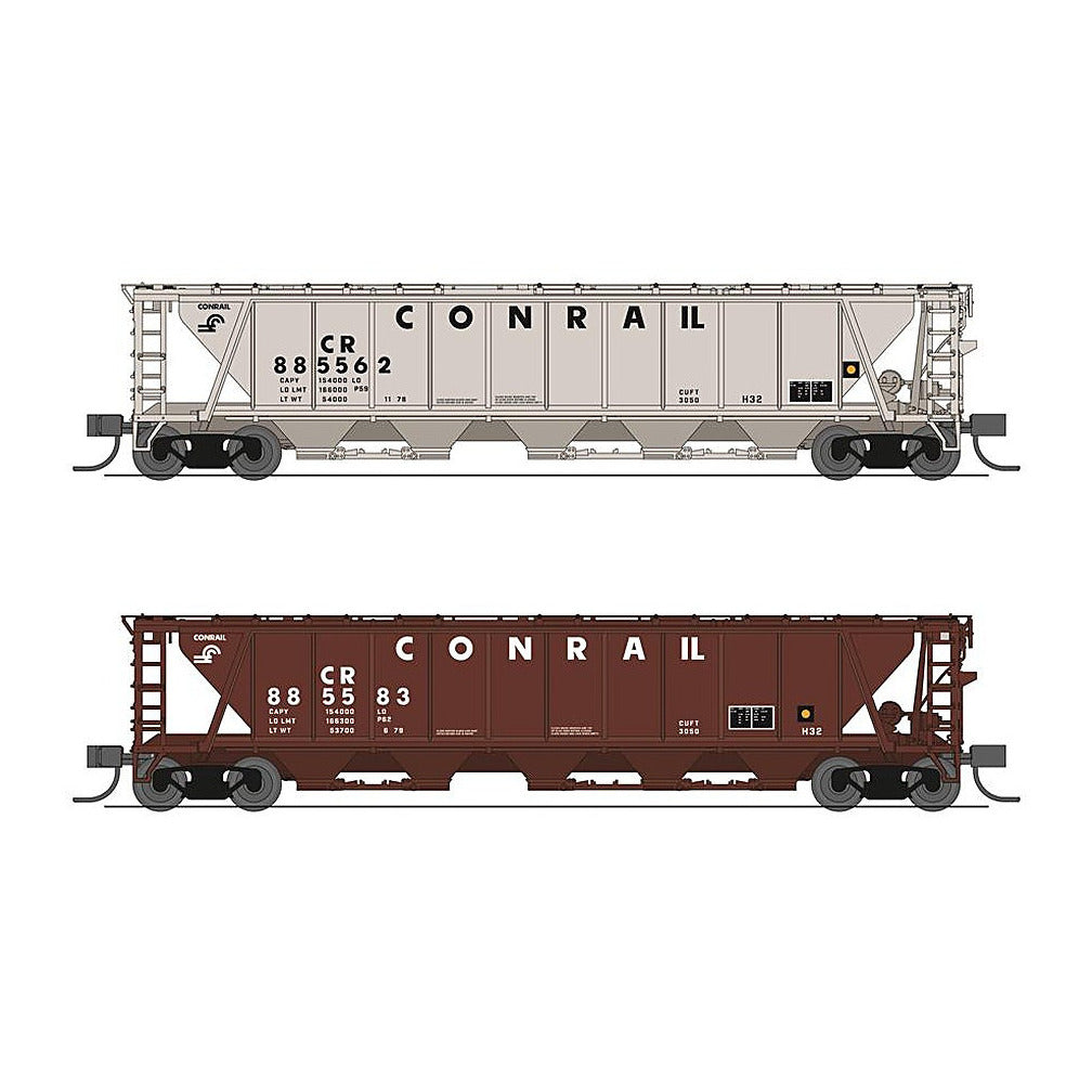 broadway limited 7256 n h32 cvd hopper con 2pk