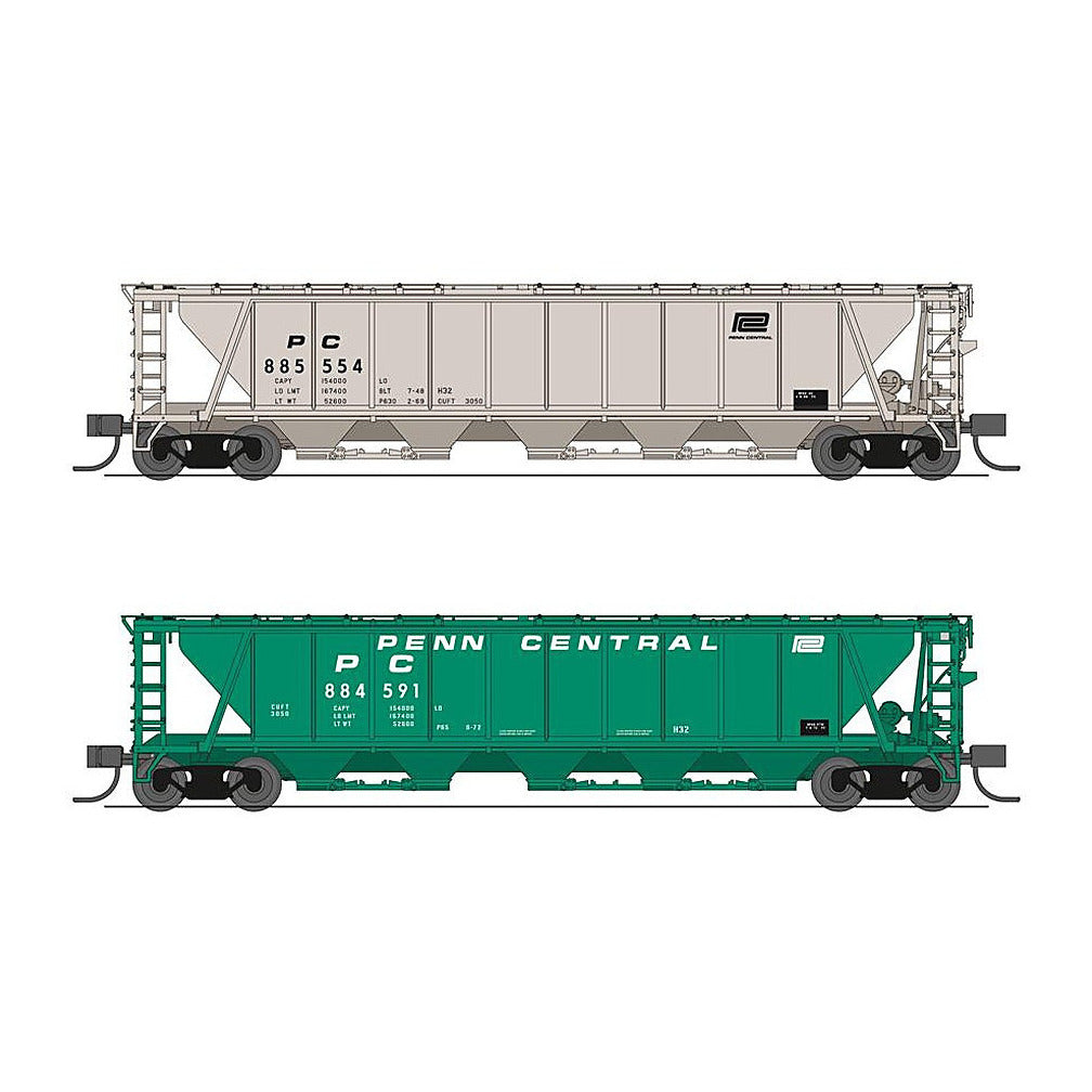 broadway limited 7257 n h32 cvd hopper pc 2pk