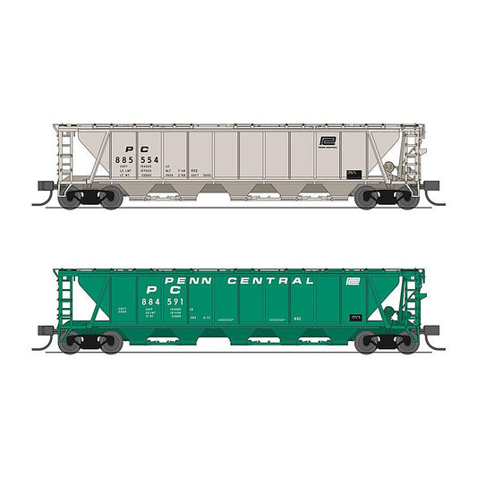 broadway limited 7257 n h32 cvd hopper pc 2pk