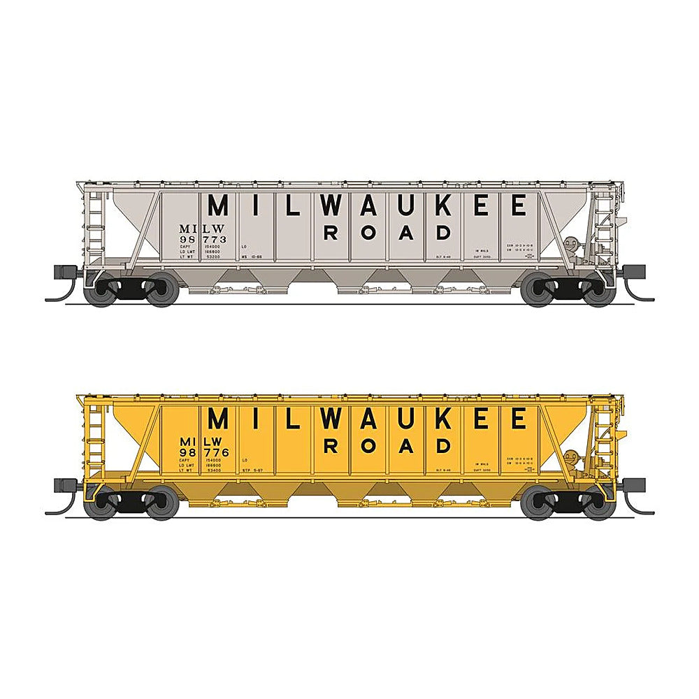 broadway limited 7262 n h32 cvd hopper milw 2pk