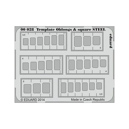 eduard 00028 template oblongs square steel