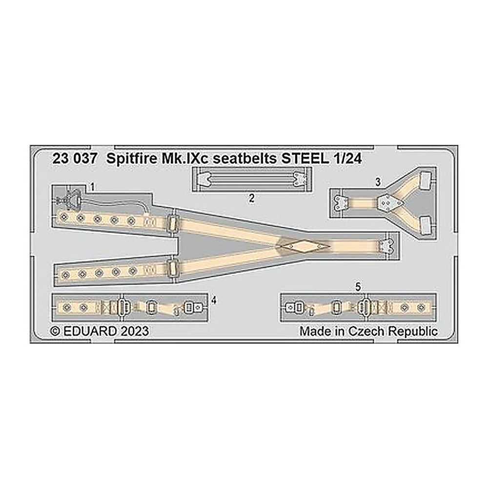 eduard 23037 1 24 spitfire mk ixc seatbelts steel for airfix
