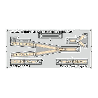 eduard 23037 1 24 spitfire mk ixc seatbelts steel for airfix