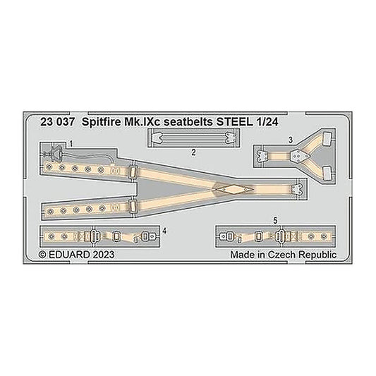 eduard 23037 1 24 spitfire mk ixc seatbelts steel for airfix
