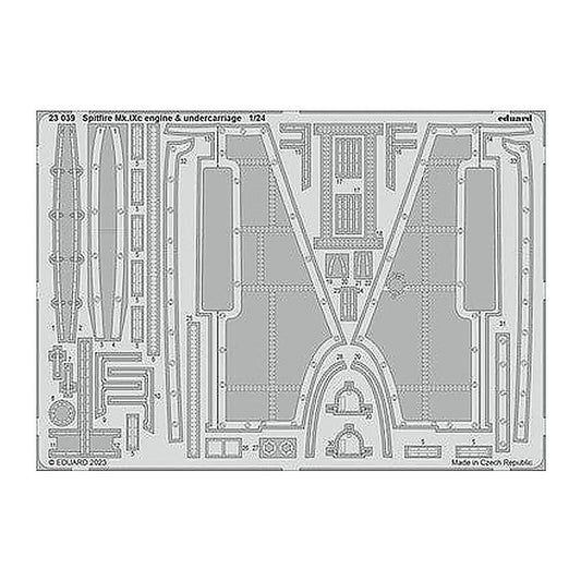 eduard 23039 1 24 spitfire mk ixc engine undercarriage for airfix