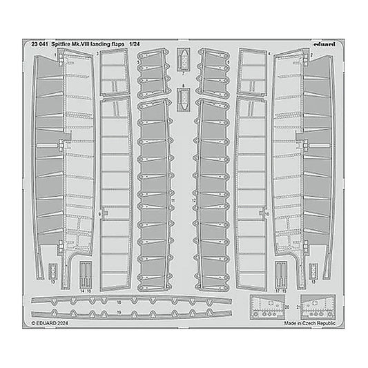 eduard 23041 1 24 spitfire mk viii landing flaps photo etched set for