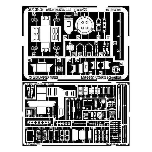 eduard 32043 1 32 alouette ii for rmg photo etch detail set