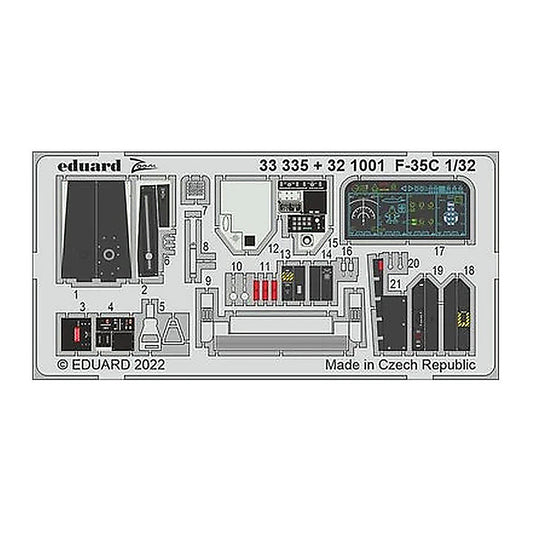 eduard 321001 1 32 f 35c for trumpeter photo etch detail set