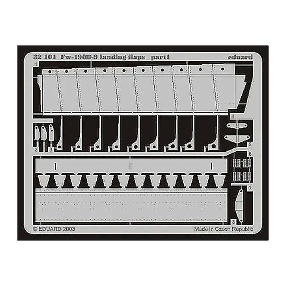 eduard 32101 1 32 landing flaps for hsg photo etch detail set