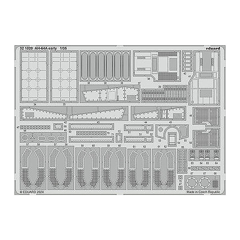 eduard 321020 1 35 ah 64a early photo etched set for trumpeter